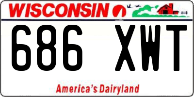 WI license plate 686XWT