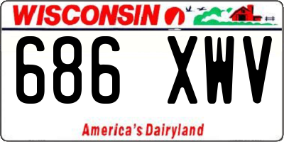 WI license plate 686XWV