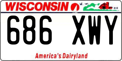 WI license plate 686XWY