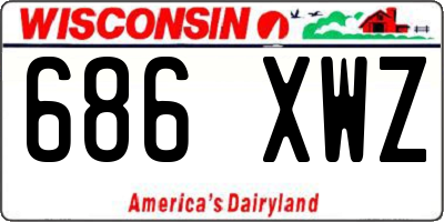 WI license plate 686XWZ