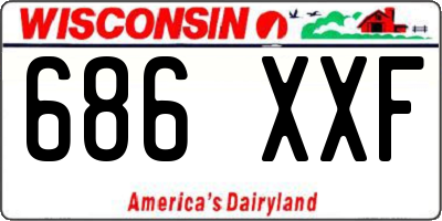 WI license plate 686XXF