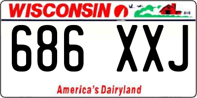 WI license plate 686XXJ