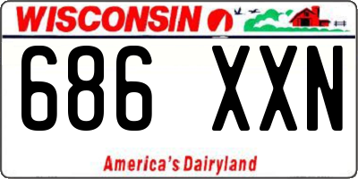WI license plate 686XXN