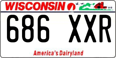WI license plate 686XXR