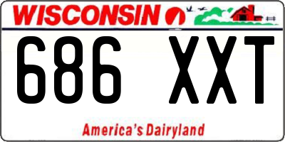 WI license plate 686XXT
