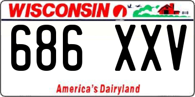 WI license plate 686XXV