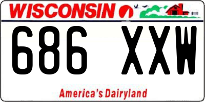 WI license plate 686XXW