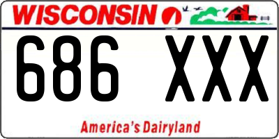 WI license plate 686XXX