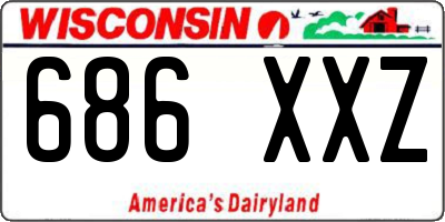 WI license plate 686XXZ