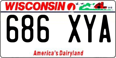 WI license plate 686XYA