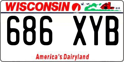 WI license plate 686XYB
