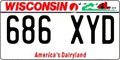 WI license plate 686XYD