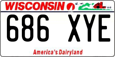 WI license plate 686XYE