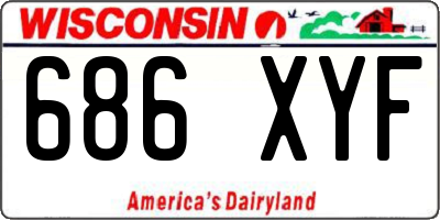 WI license plate 686XYF