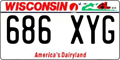 WI license plate 686XYG