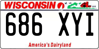 WI license plate 686XYI