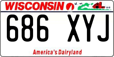 WI license plate 686XYJ