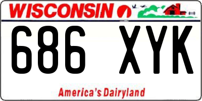 WI license plate 686XYK