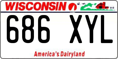 WI license plate 686XYL