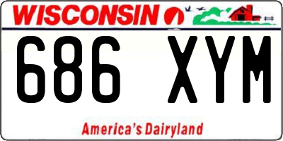 WI license plate 686XYM