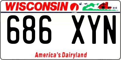 WI license plate 686XYN