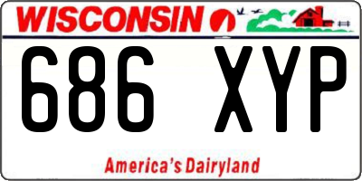 WI license plate 686XYP