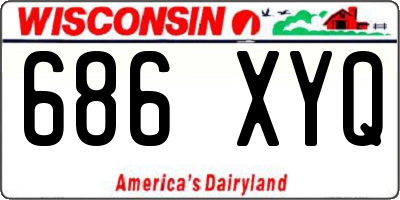 WI license plate 686XYQ