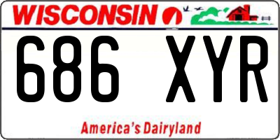 WI license plate 686XYR