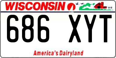WI license plate 686XYT