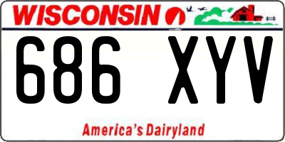 WI license plate 686XYV