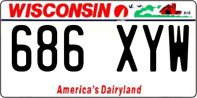 WI license plate 686XYW