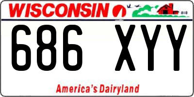 WI license plate 686XYY