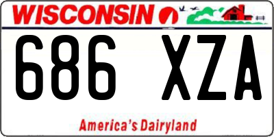 WI license plate 686XZA