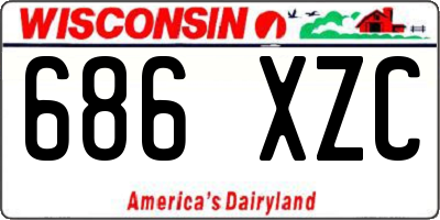 WI license plate 686XZC