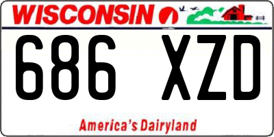 WI license plate 686XZD