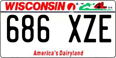 WI license plate 686XZE