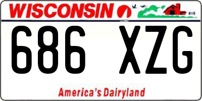 WI license plate 686XZG
