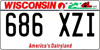 WI license plate 686XZI