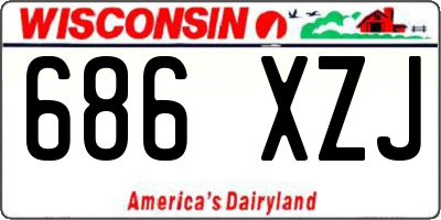 WI license plate 686XZJ