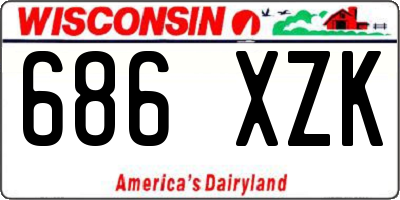 WI license plate 686XZK