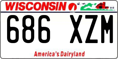 WI license plate 686XZM
