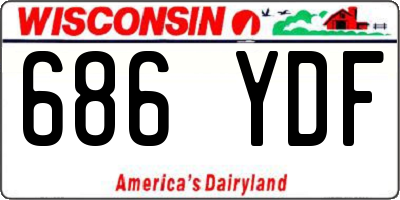 WI license plate 686YDF