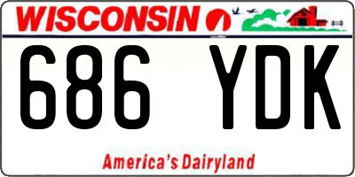WI license plate 686YDK