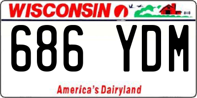 WI license plate 686YDM