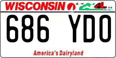 WI license plate 686YDO