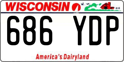 WI license plate 686YDP