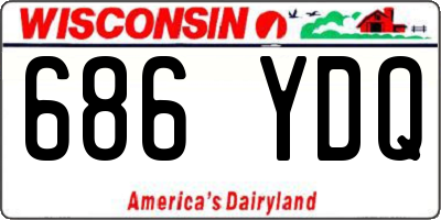 WI license plate 686YDQ