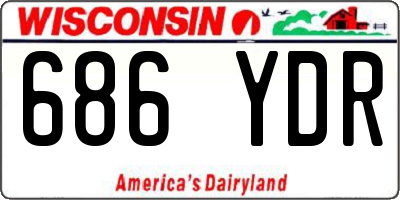 WI license plate 686YDR