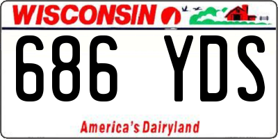 WI license plate 686YDS