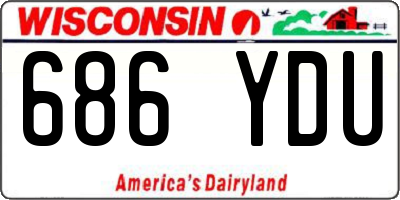 WI license plate 686YDU